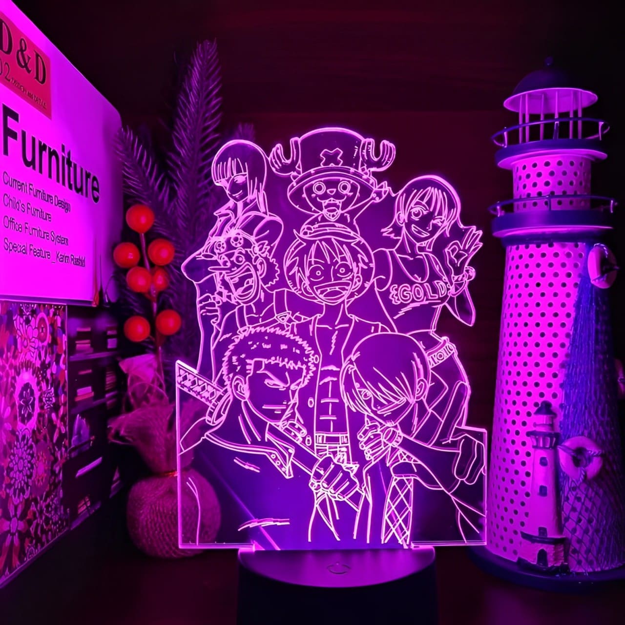 lampe 3d one piece seven mugiwara 3