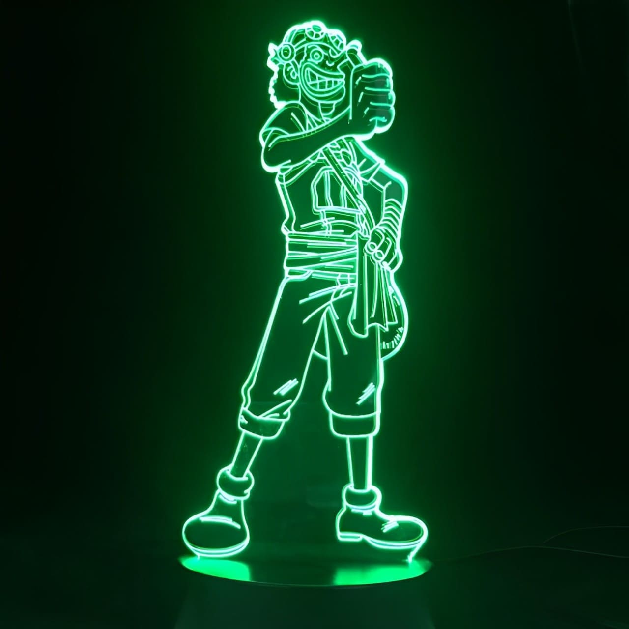 lampe 3d one piece usopp vert