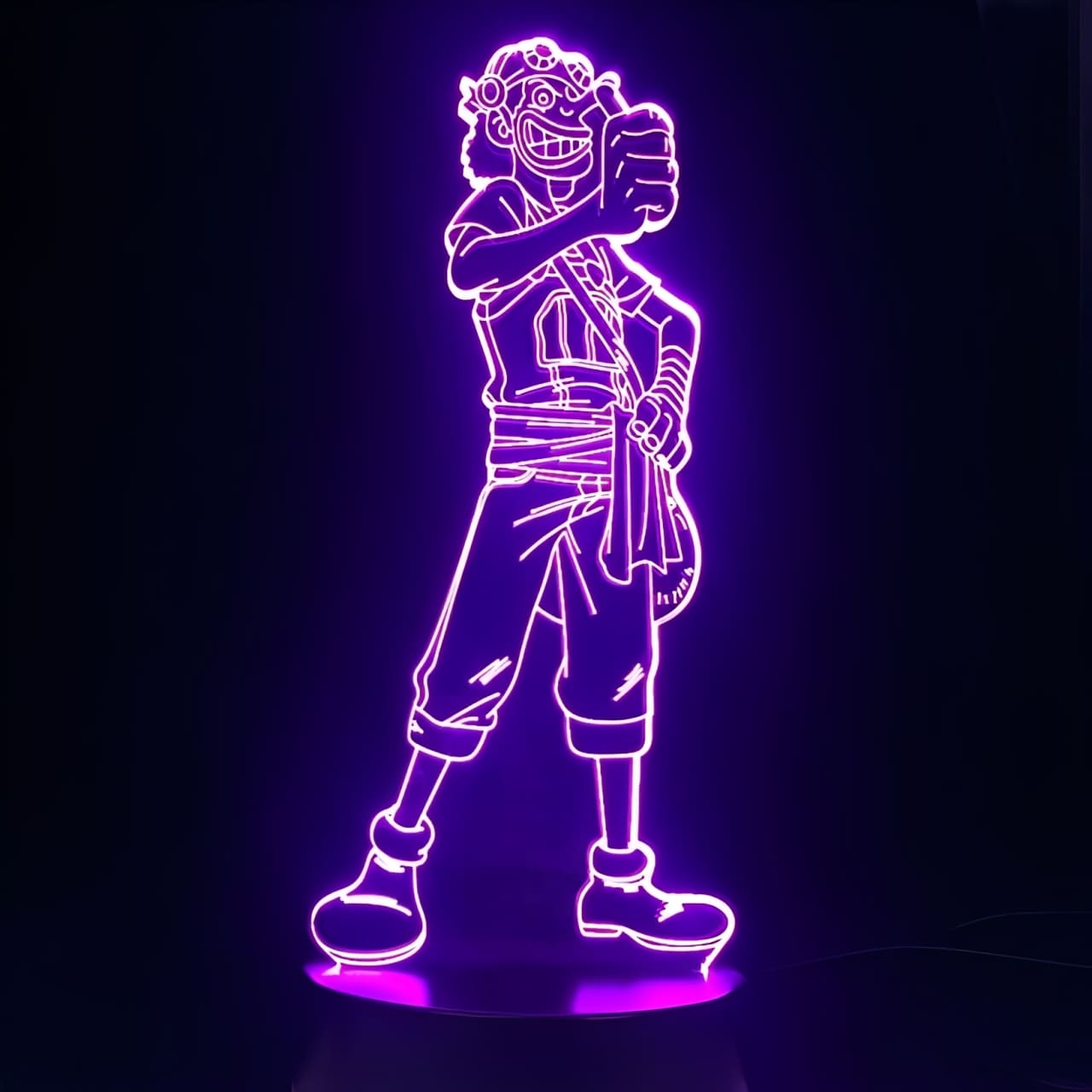 lampe 3d one piece usopp violet