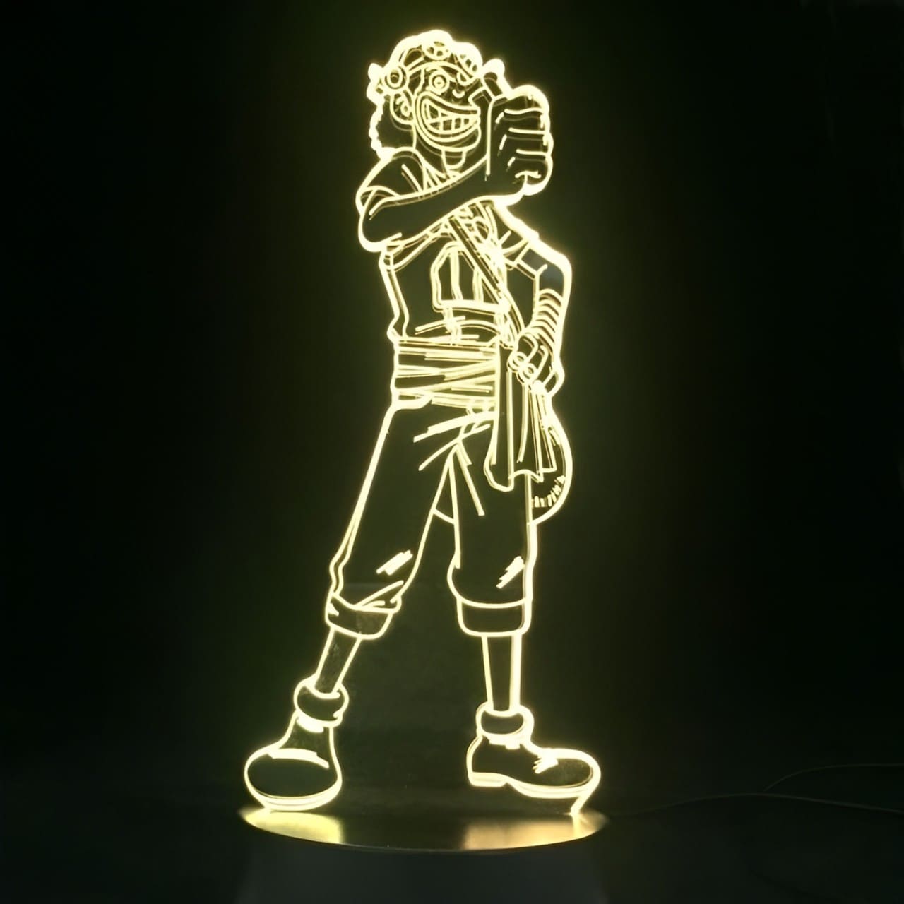 lampe 3d one piece usopp jaune