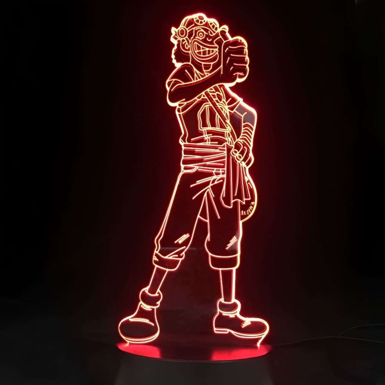 lampe 3d one piece usopp rouge