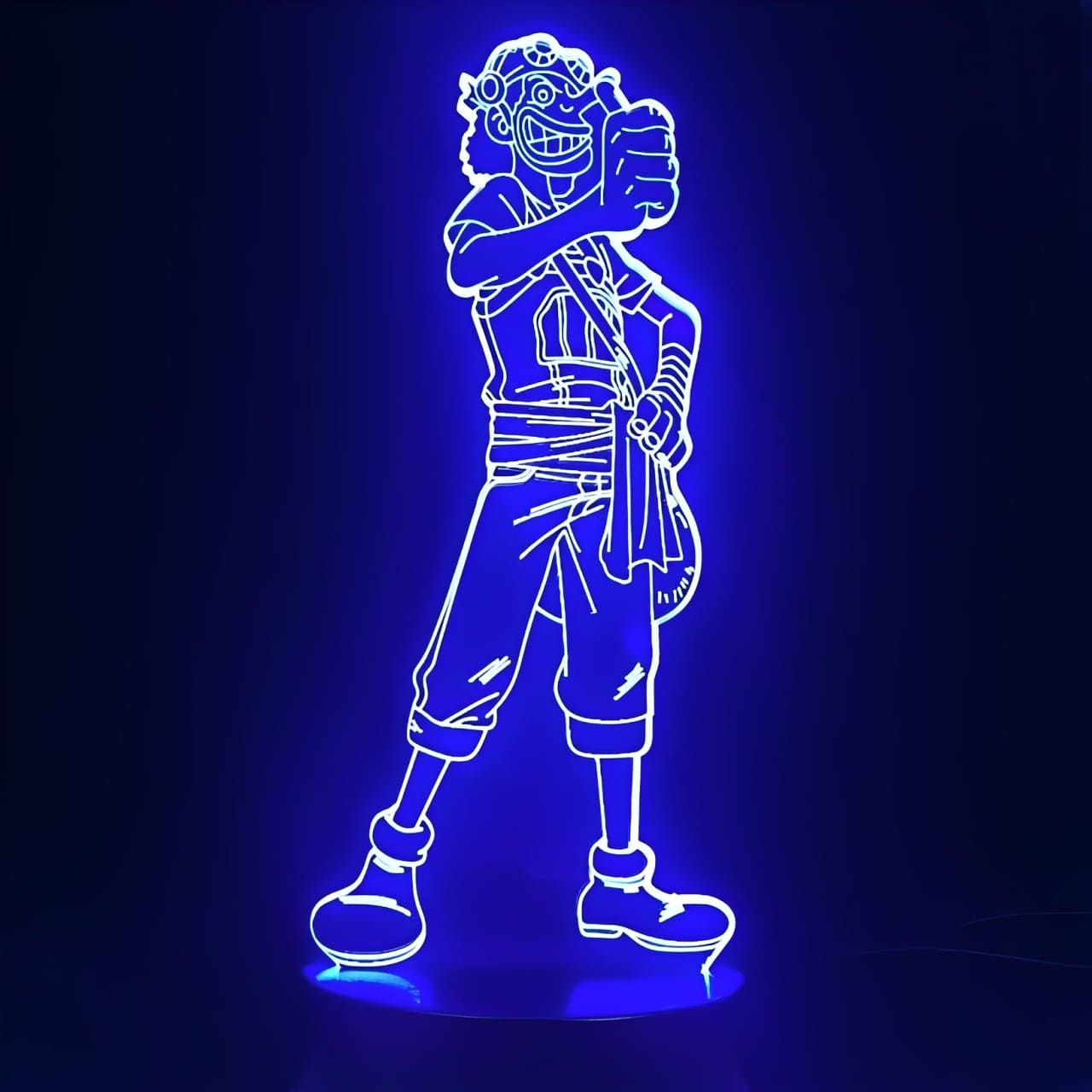lampe 3d one piece usopp bleu