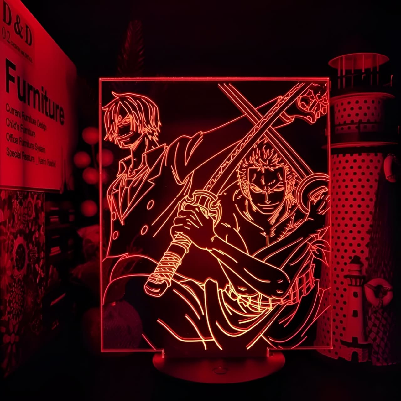 lampe 3d one piece roronoa zoro vinsmoke sanji 3