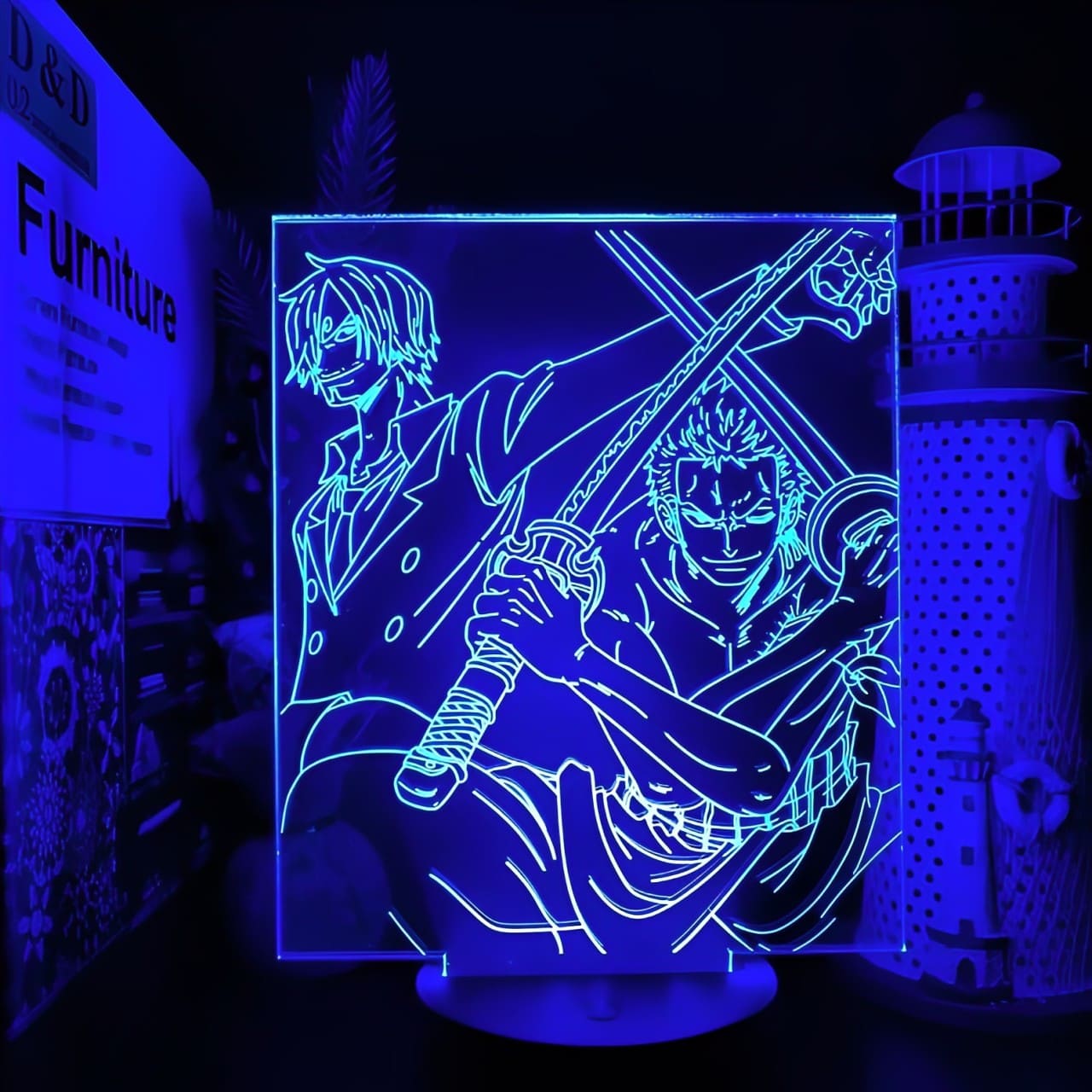 lampe 3d one piece roronoa zoro vinsmoke sanji 1