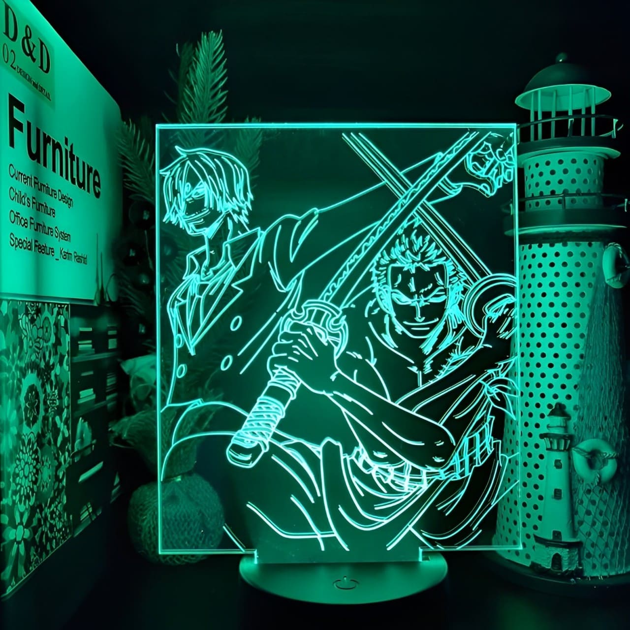 lampe 3d one piece roronoa zoro vinsmoke sanji 4