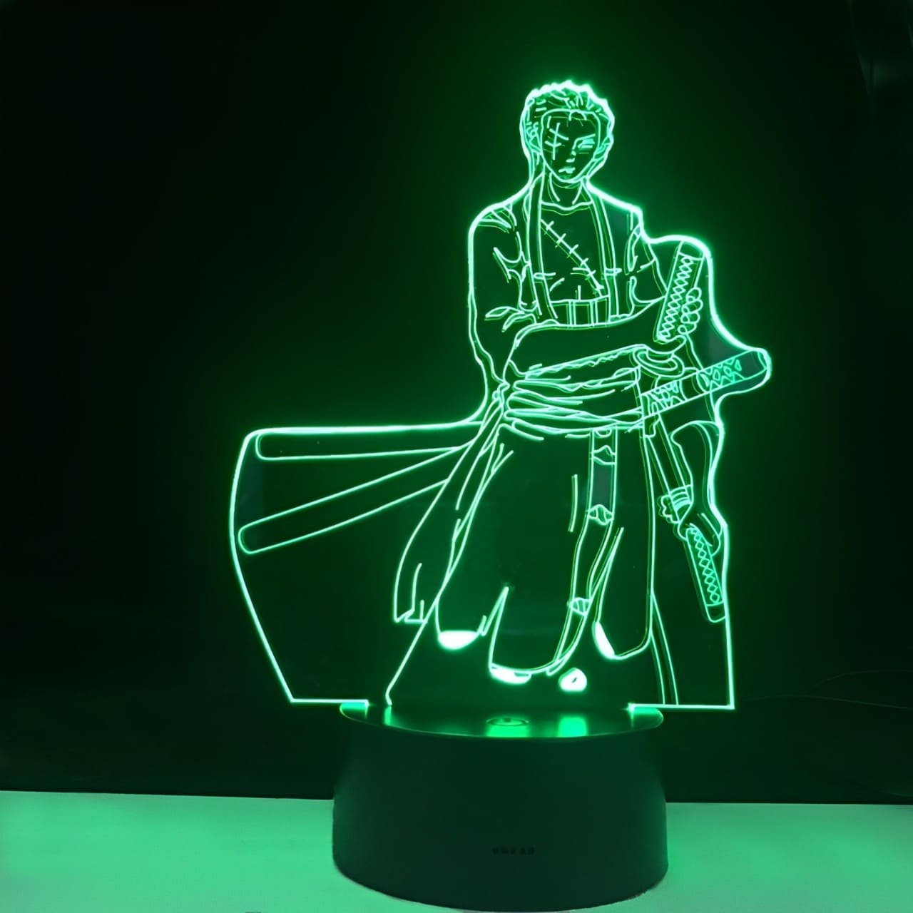 lampe 3d one piece roronoa zoro 2 vert