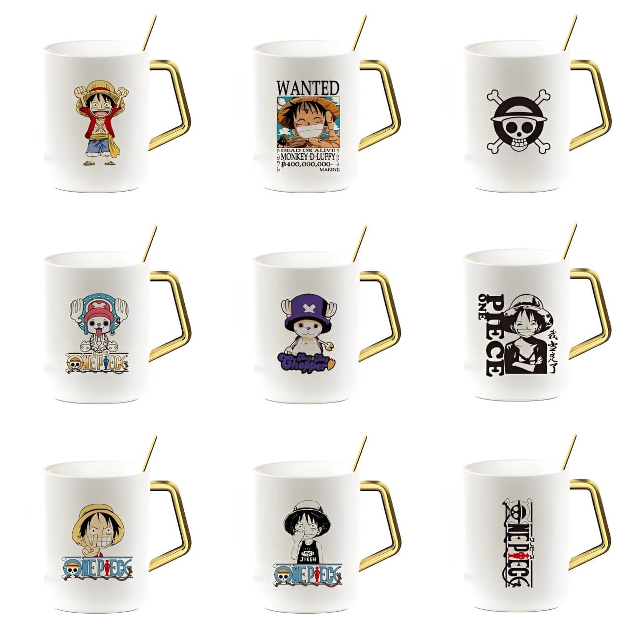 mug one piece gold pure
