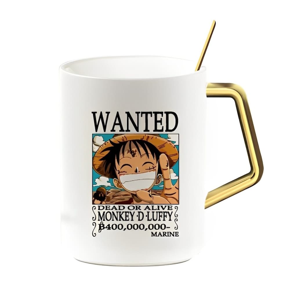 mug one piece gold pure luffy wanted