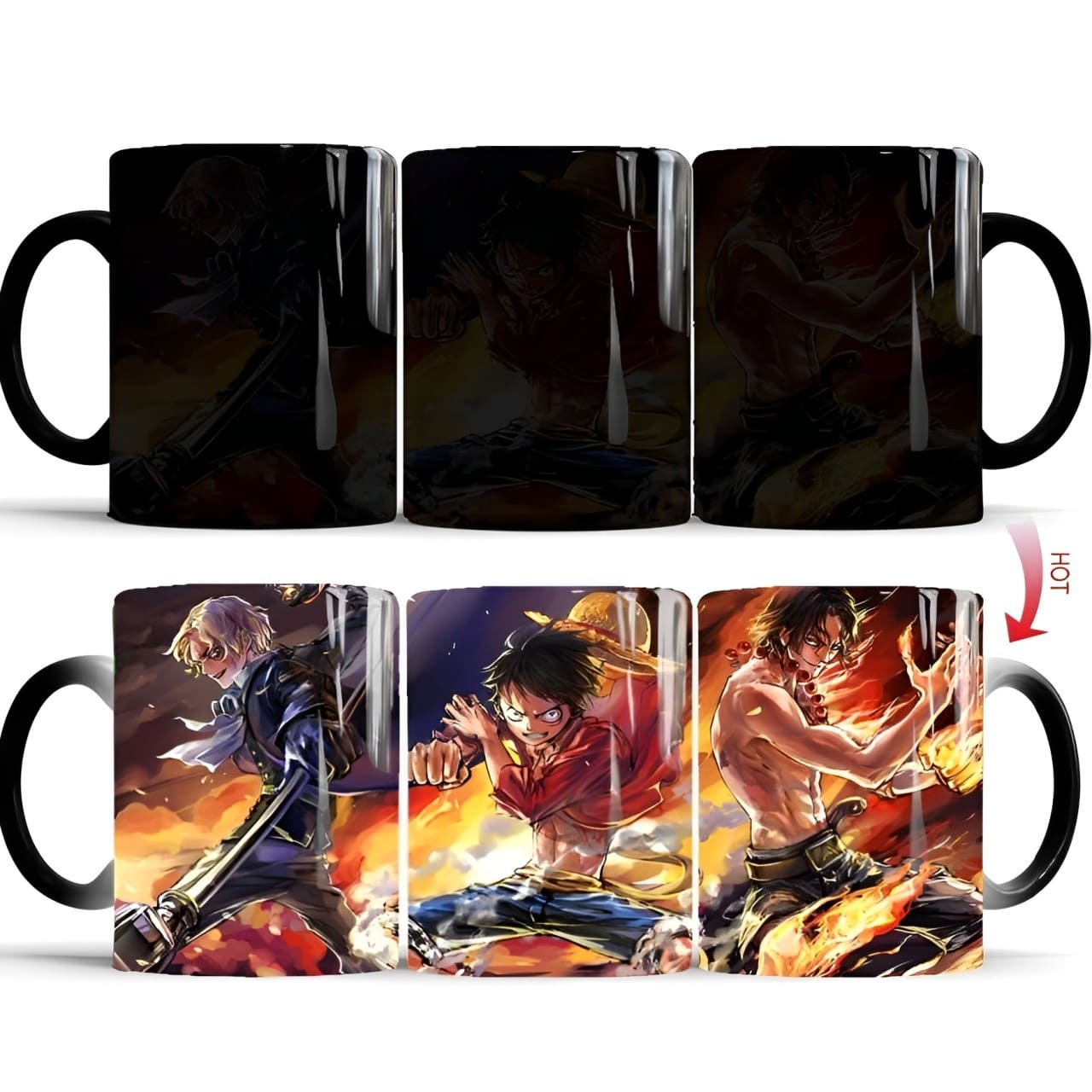 mug one piece thermoreactif 3 frères luffy ace sabo 1