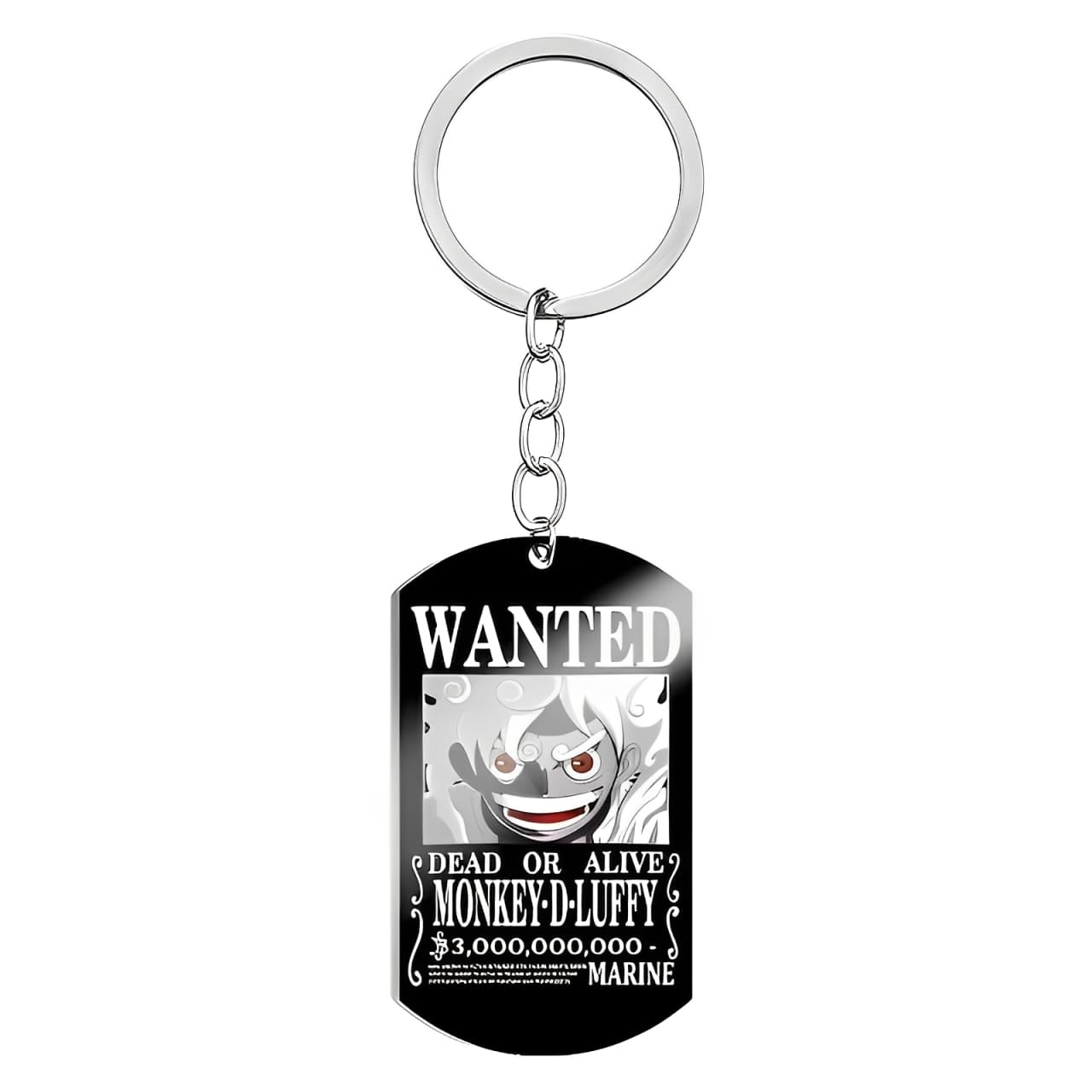 porte cles one piece black wanted luffy 2