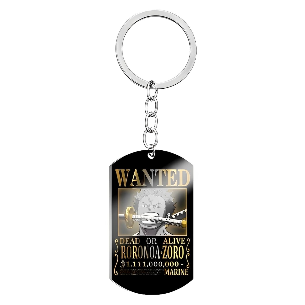 porte cles one piece black wanted zoro 4