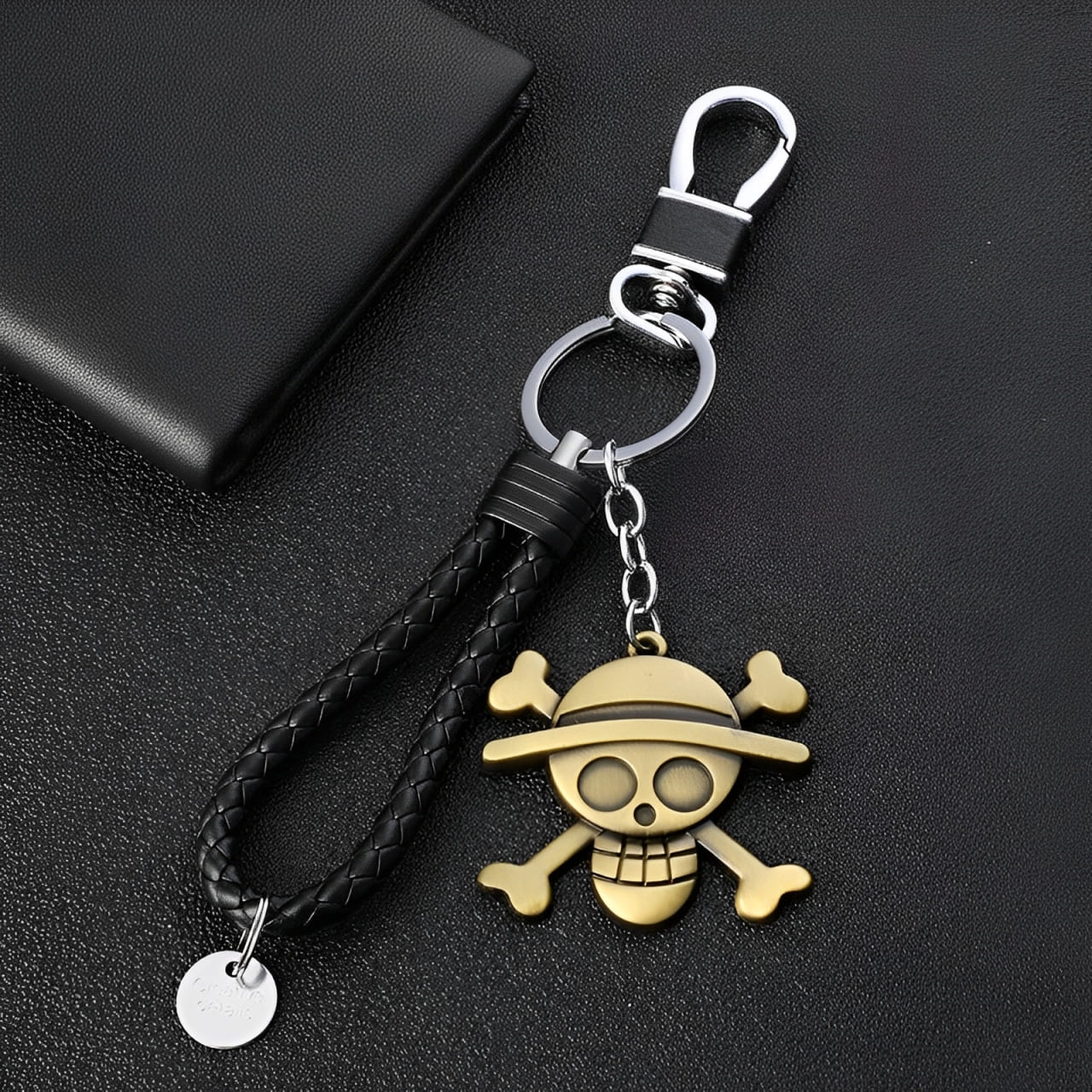 porte cles one piece cuir logo