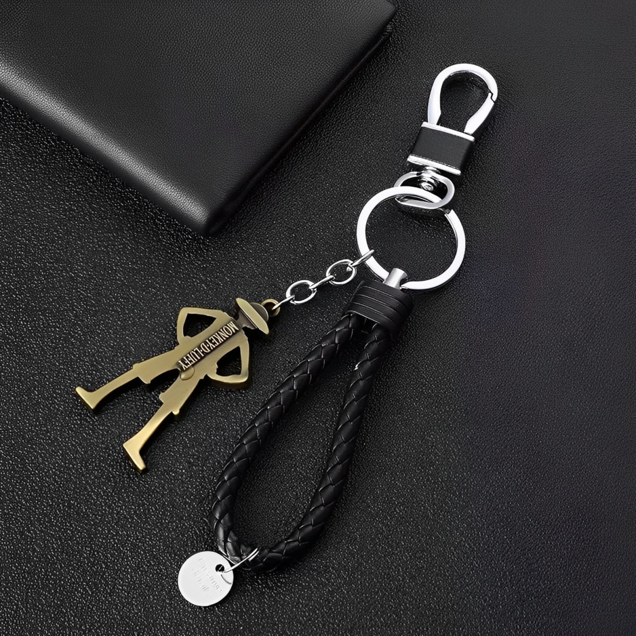 porte cles one piece cuir luffy