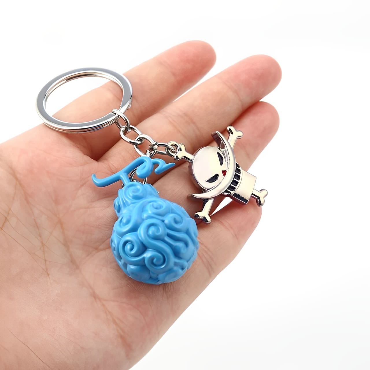 porte cles one piece barbe blanche gura gura no mi 1