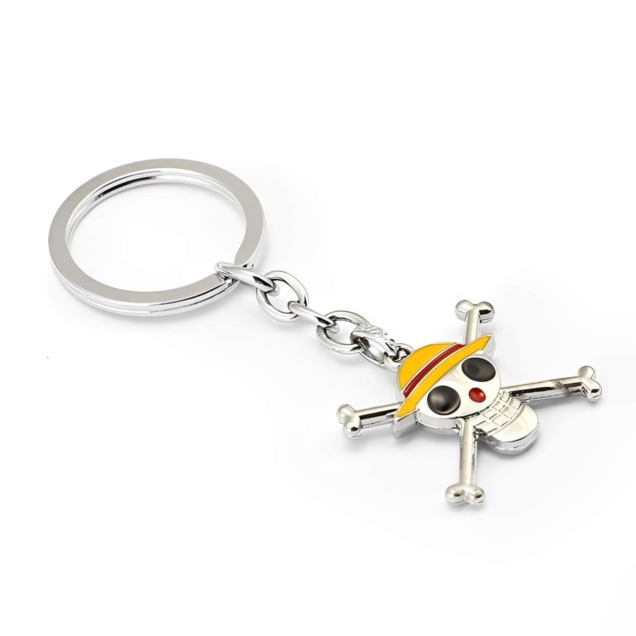 porte cles one piece jolly roger argent luffy