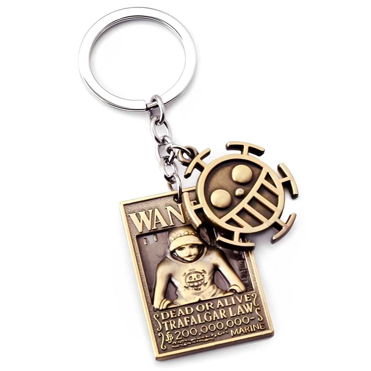 porte cles one piece mugiwara wanted trafalgar law
