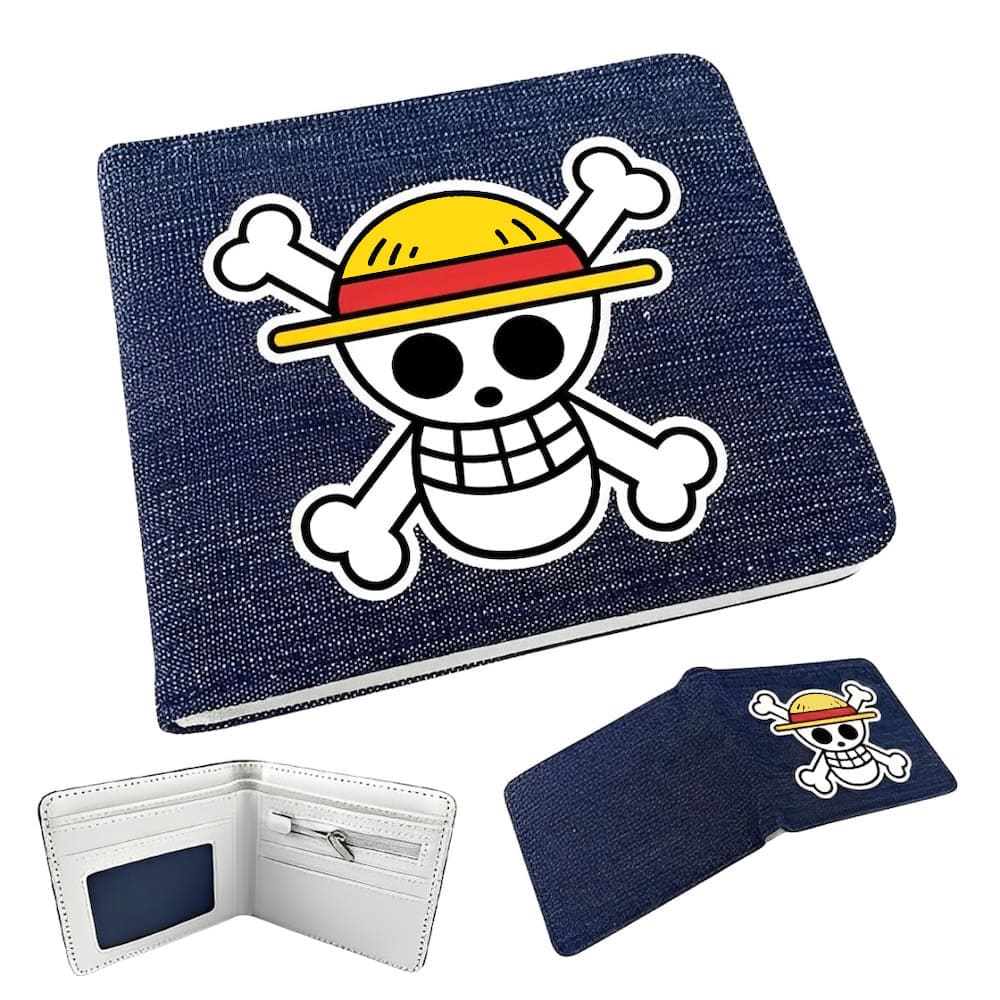 portefeuille one piece denim monkey luffy