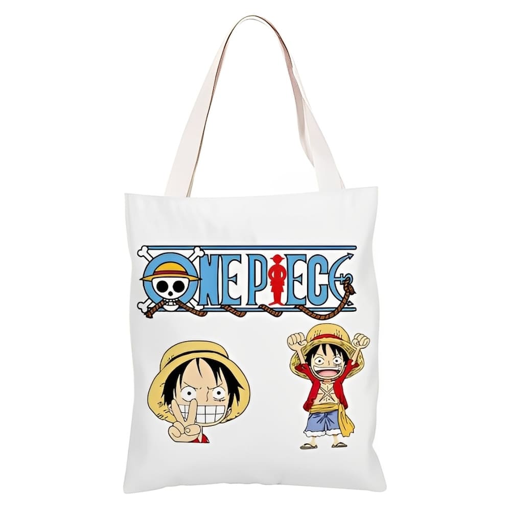 sac one piece shopping toile luffy funny
