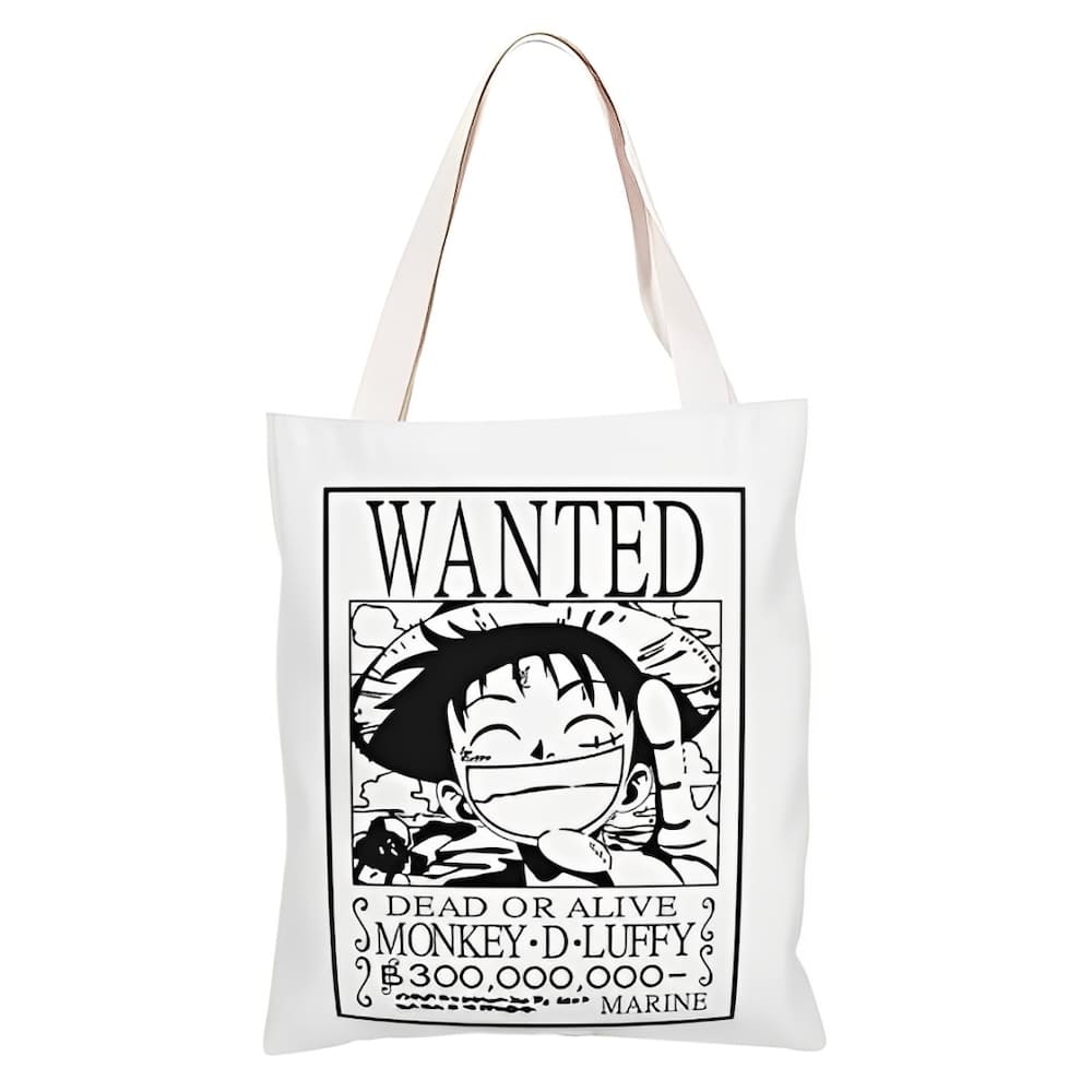 sac one piece shopping toile luffy wanted 1