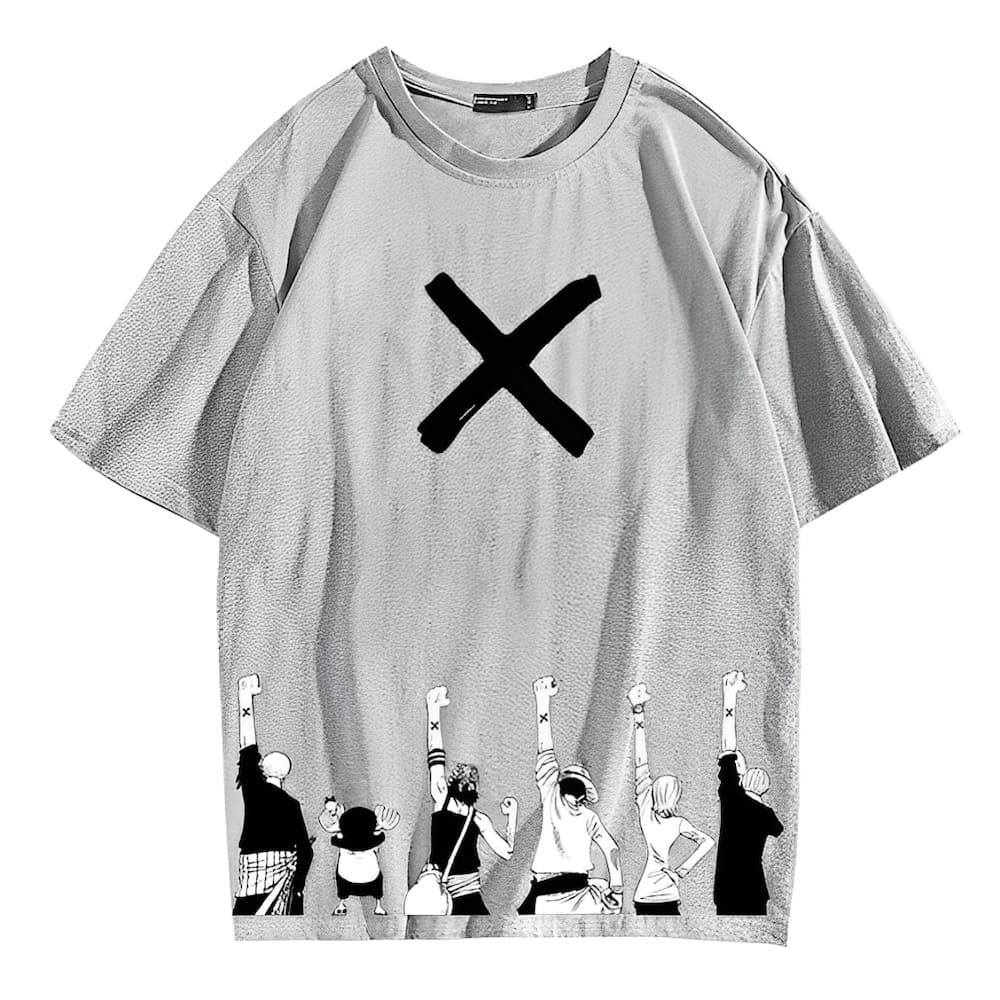t shirt one piece shadows mugiwara alabasta gris