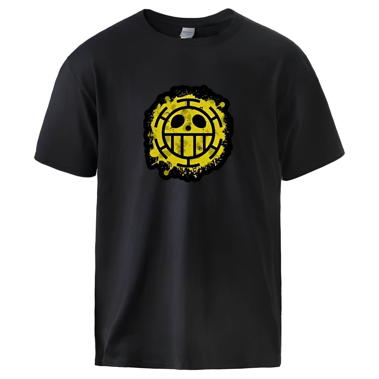 t shirt one piece trafalgar law logo noir