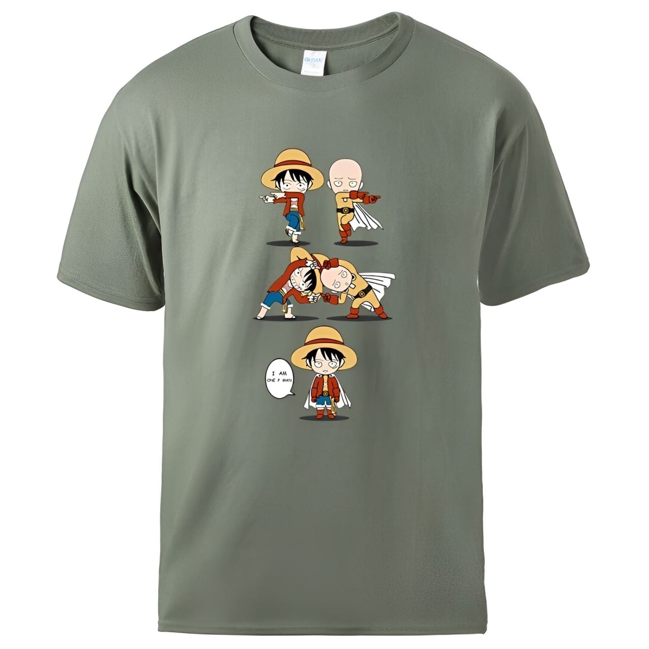 t shirt one piece luffy saitama fusion kaki