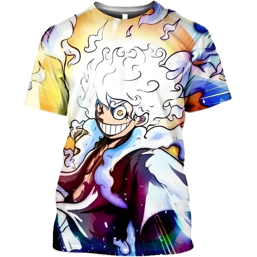 t shirt one piece monkey luffy nika