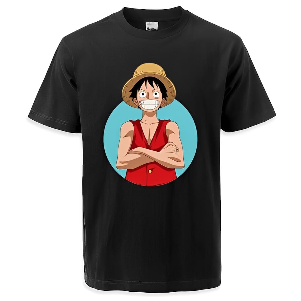t shirt one piece monkey luffy stand noir
