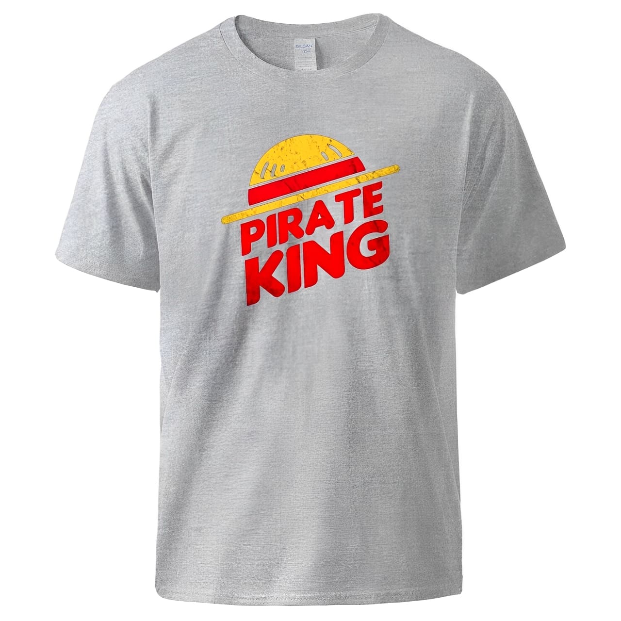 t shirt one piece pirate king gris