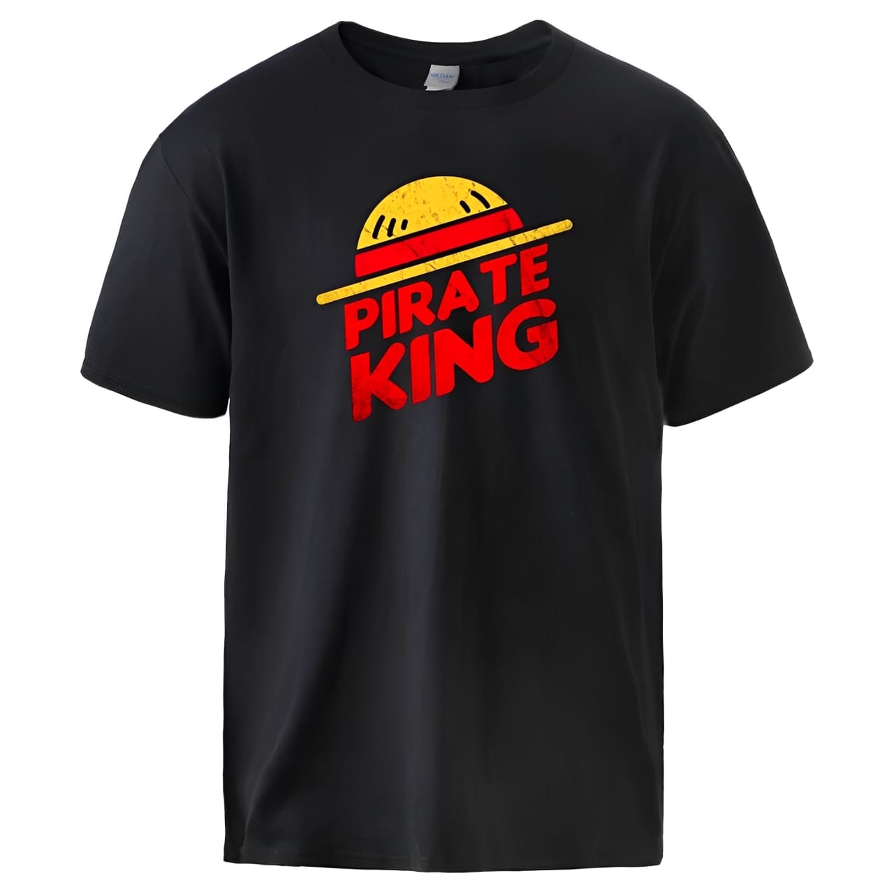t shirt one piece pirate king noir