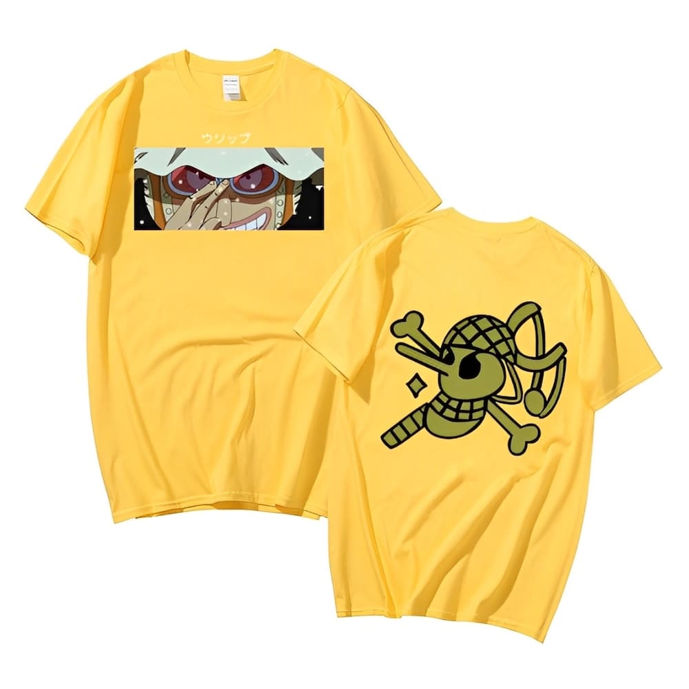 t shirt one piece usopp jaune