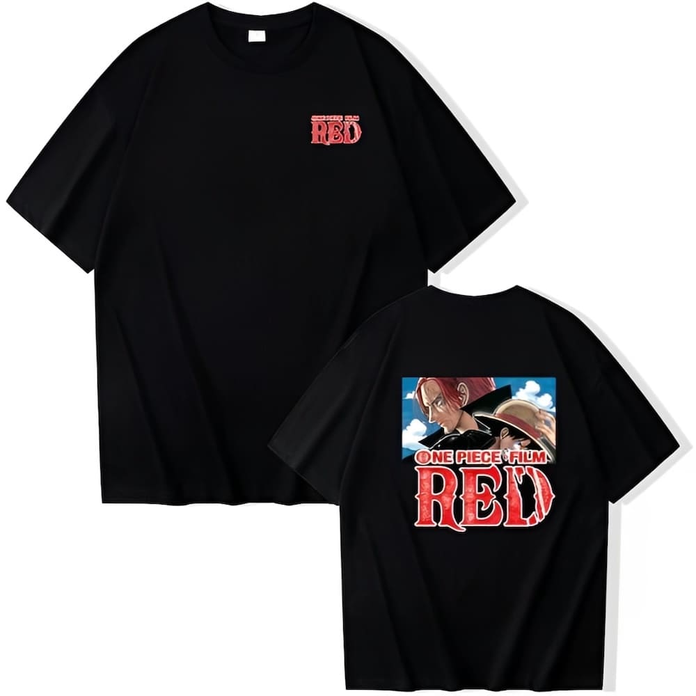 t shirt one piece red movie noir