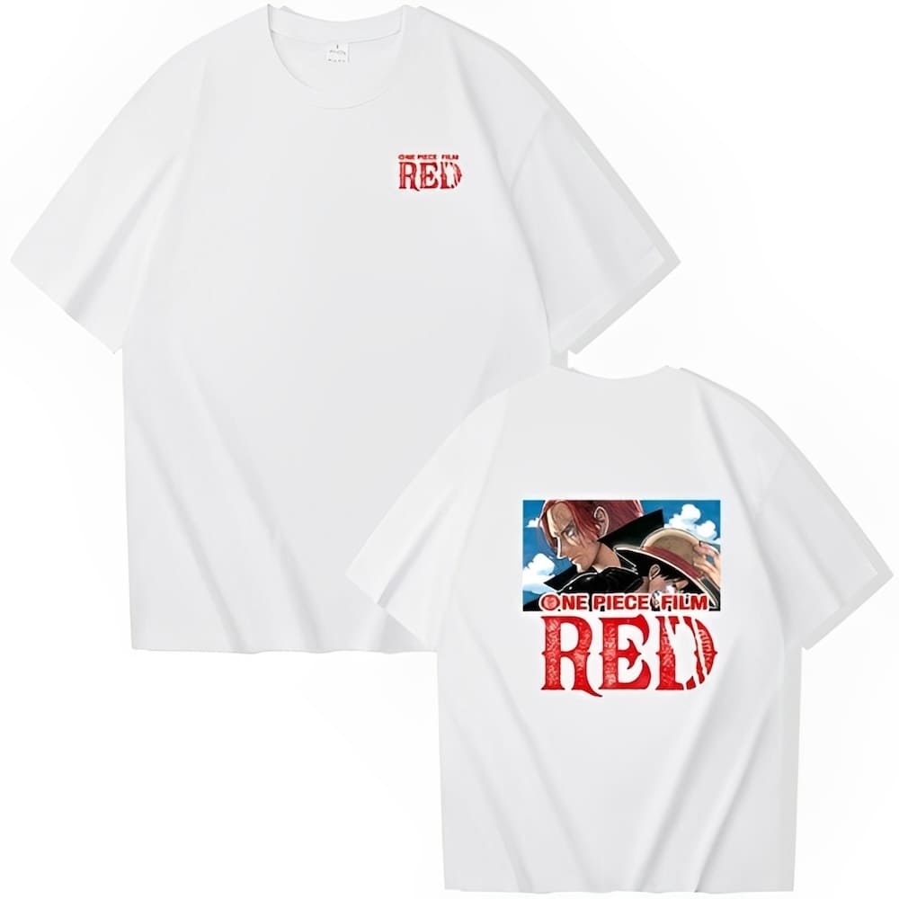 t shirt one piece red movie blanc
