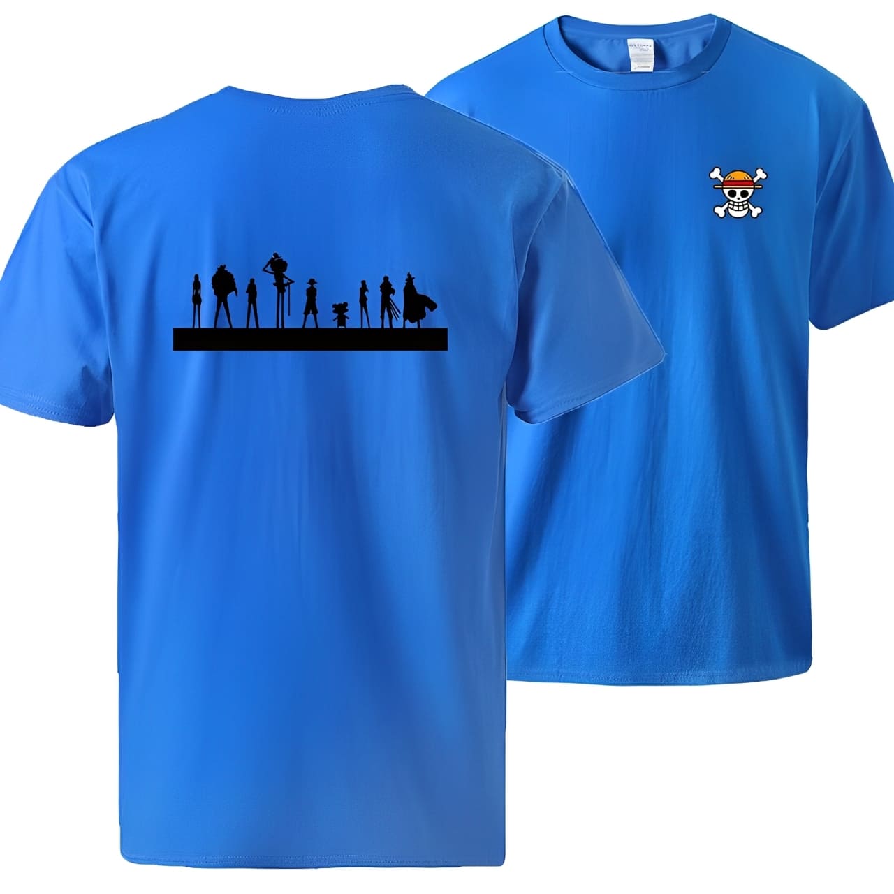 t shirt one piece mugiwara shadows bleu