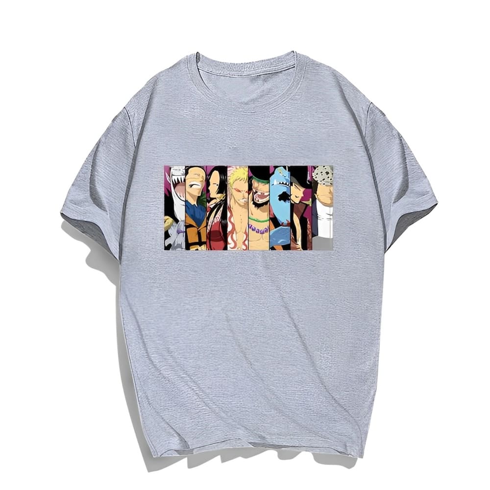 t shirt one piece shichibukai grey