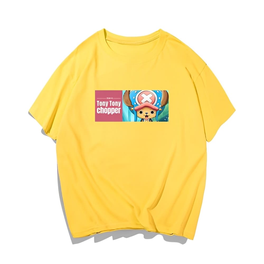 t shirt one piece tony chopper yellow