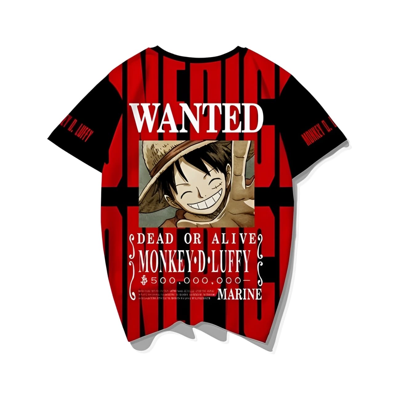 t shirt one piece wanted monkey luffy 3