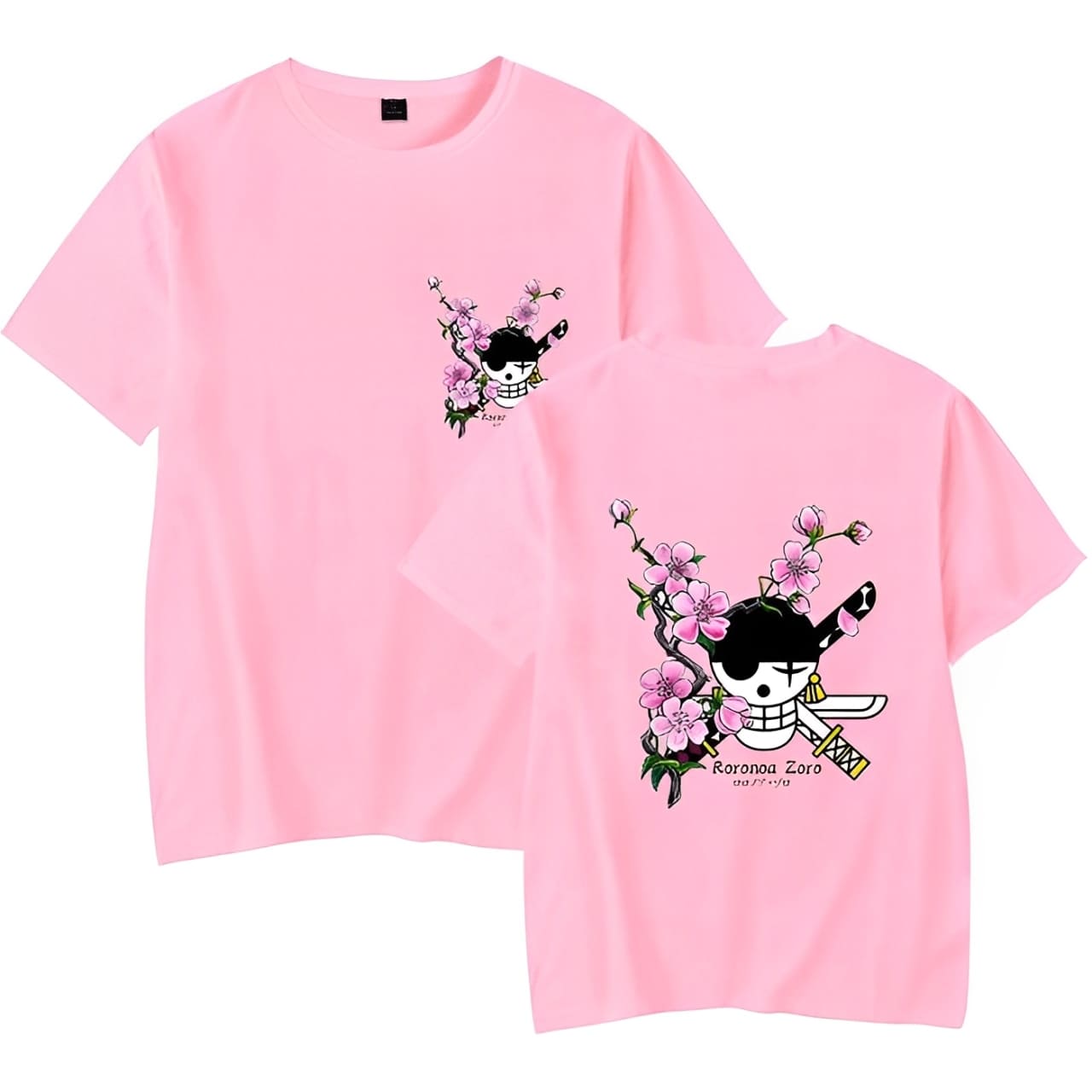 t shirt one piece zoro cherry tree flower rose