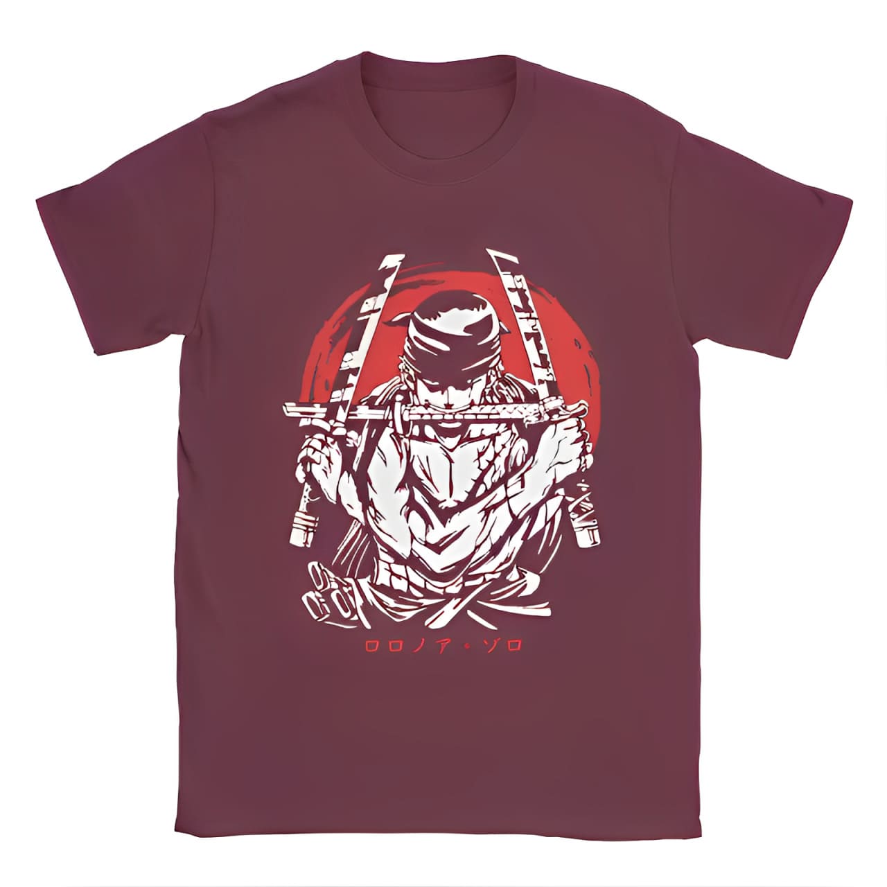 tshirt one piece zoro santoryu red
