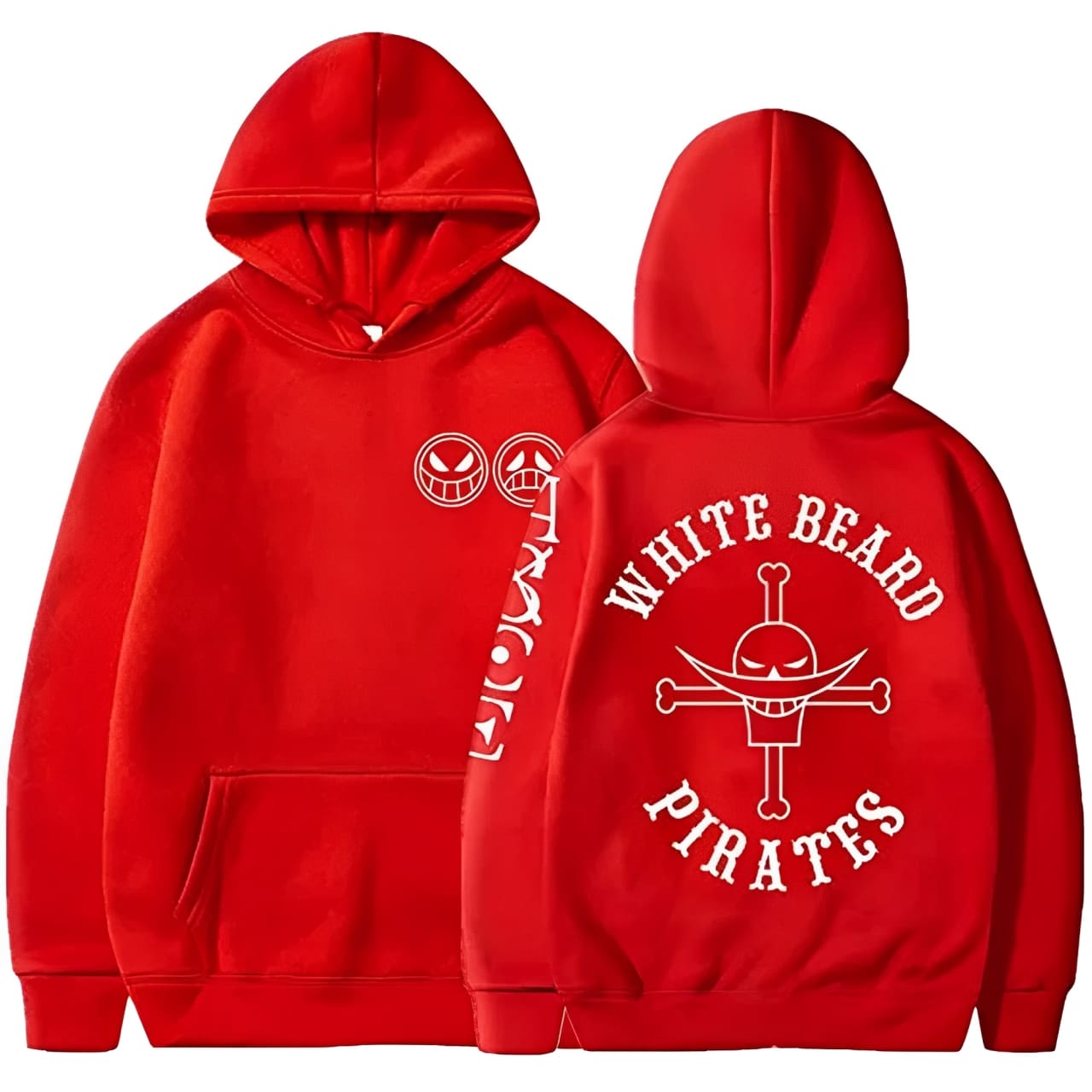 sweatshirt one piece ace barbe blanche red