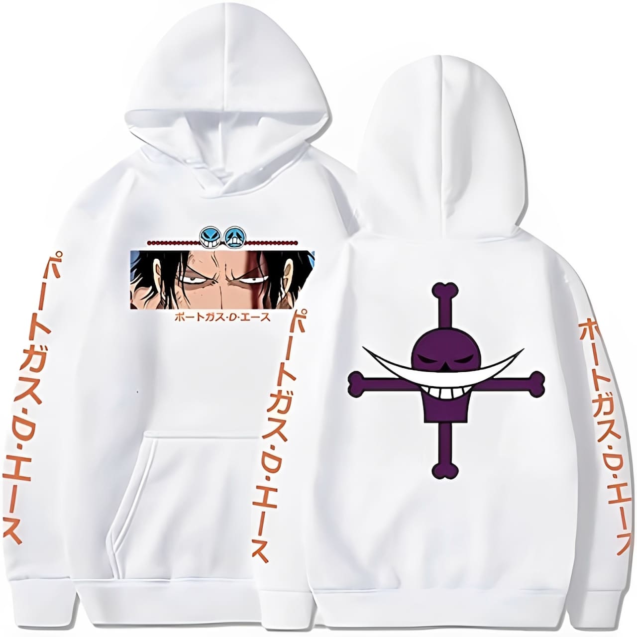 sweatshirt one piece ace marine ford white