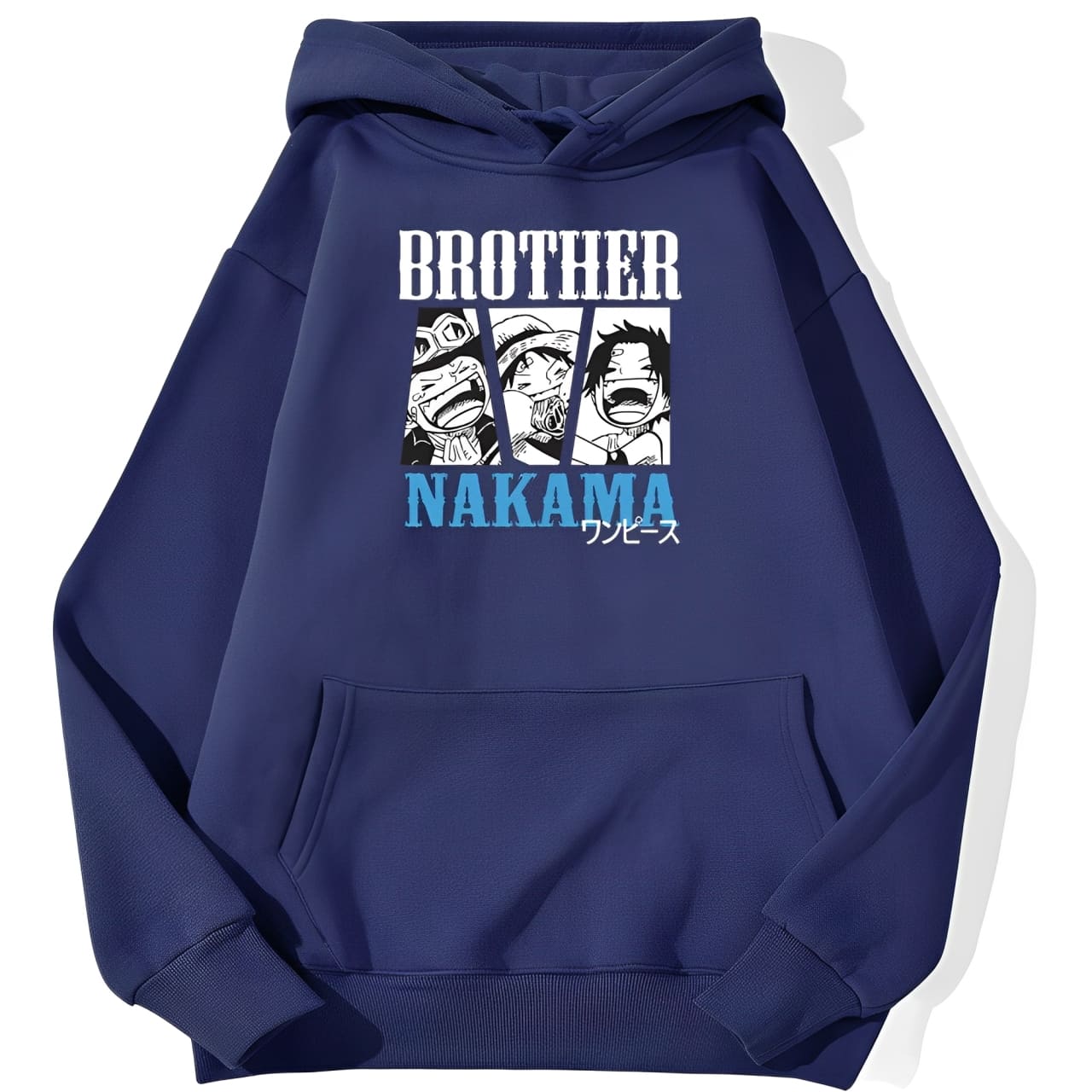 sweatshirt hoodie one piece brother nakama bleu marine