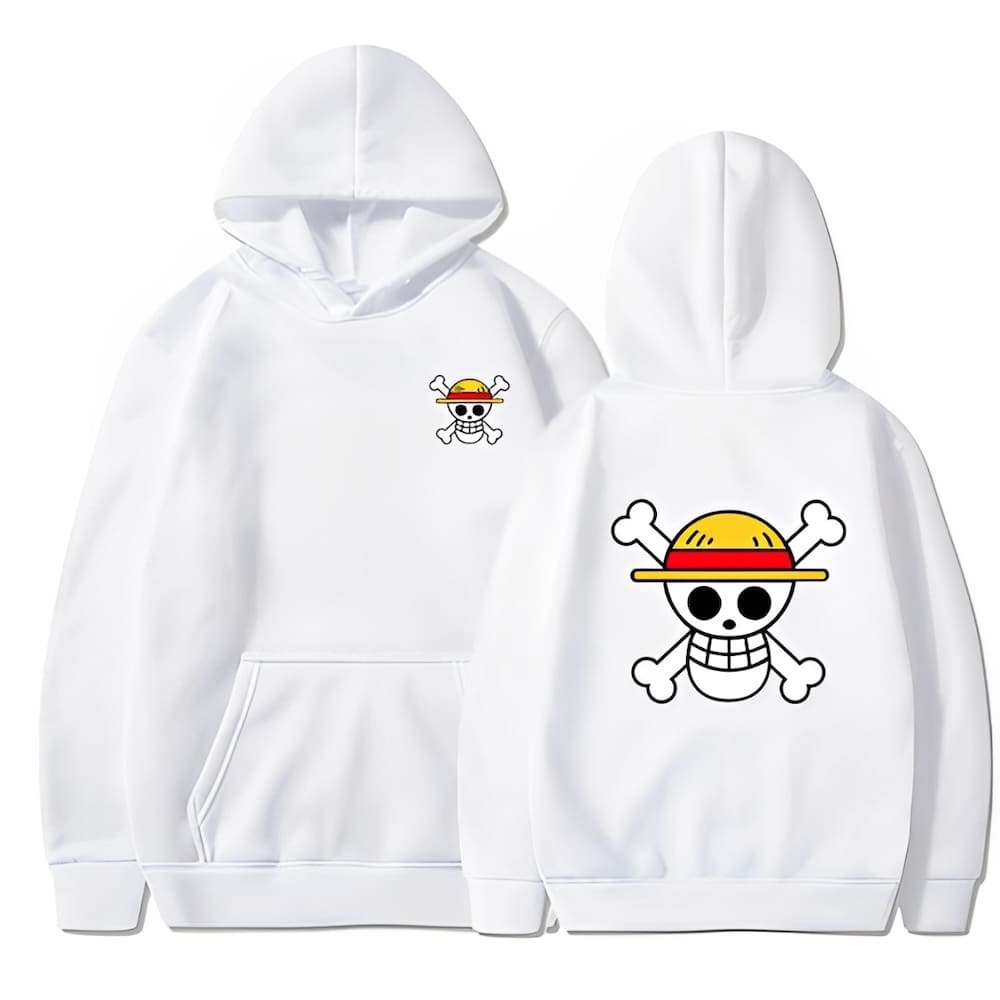 sweatshirt one piece double logo white