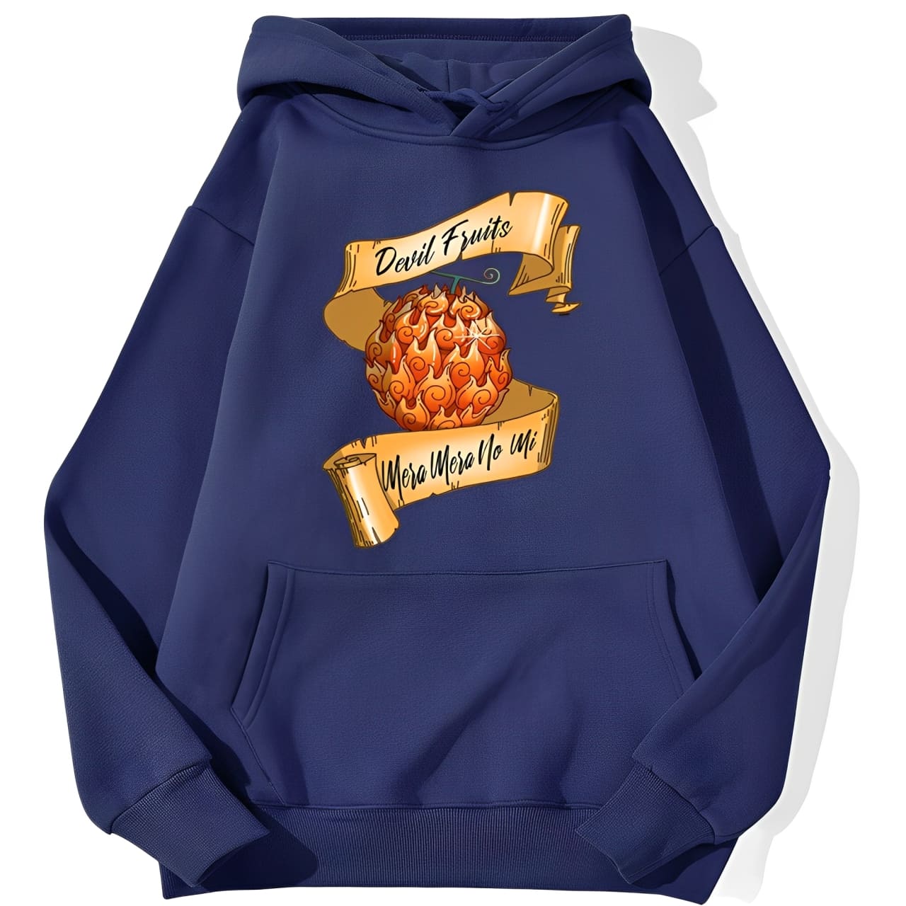 sweatshirt hoodie one piece fruit demon bleu marine