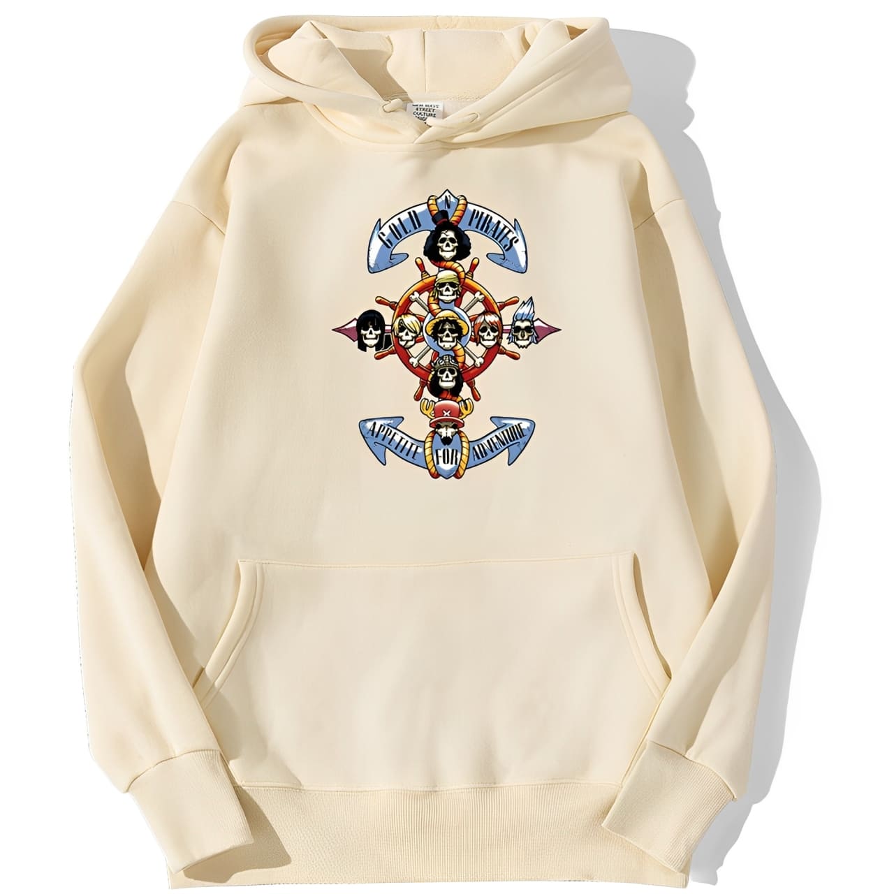 sweatshirt hoodie one piece gold pirates beige