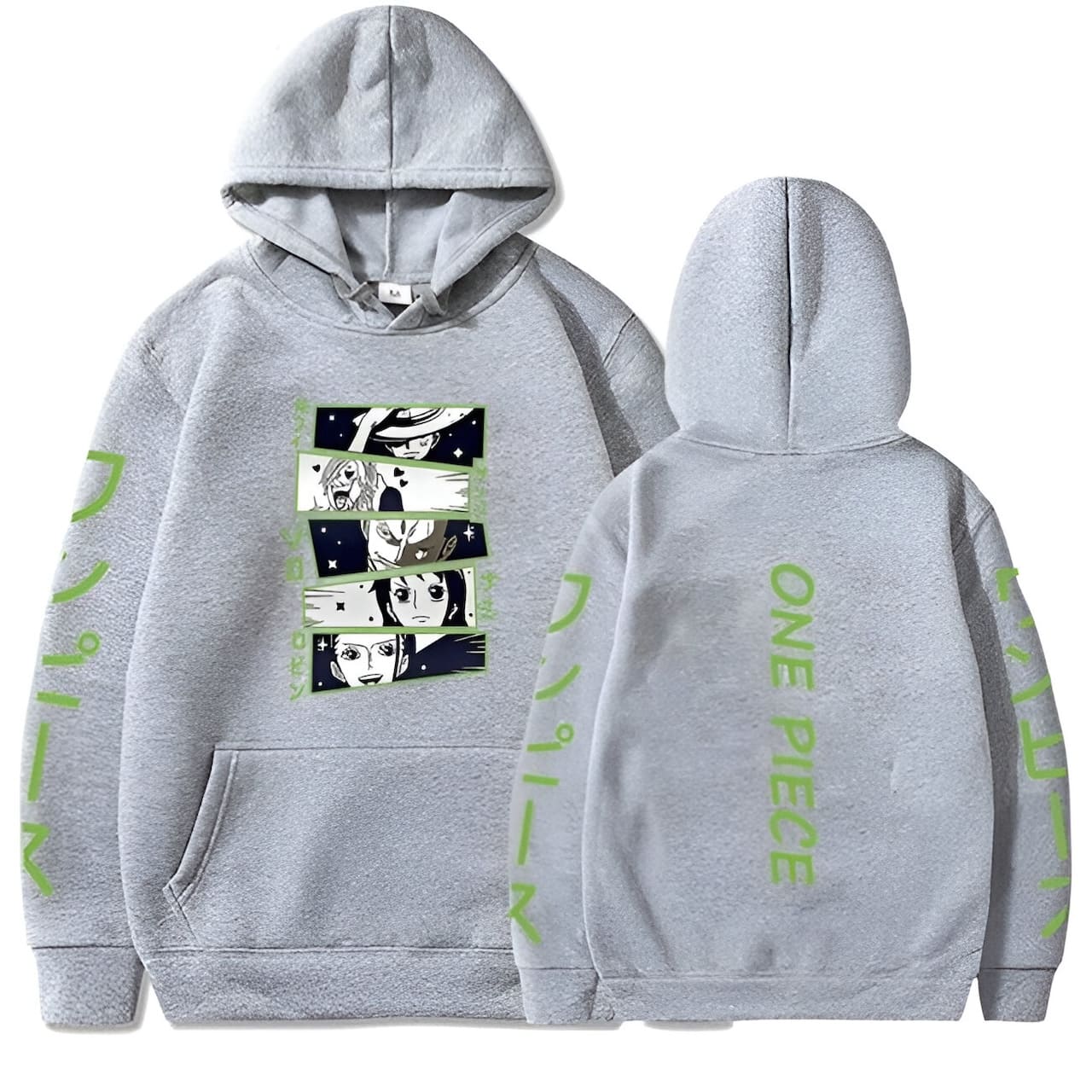 sweatshirt one piece green mugiwara grey