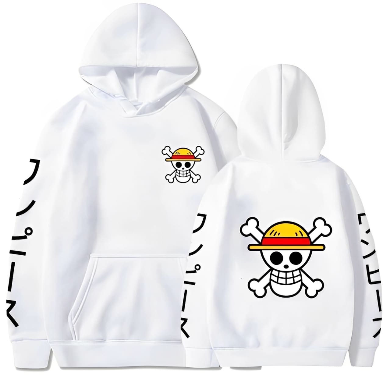 sweatshirt one piece hk double logo white