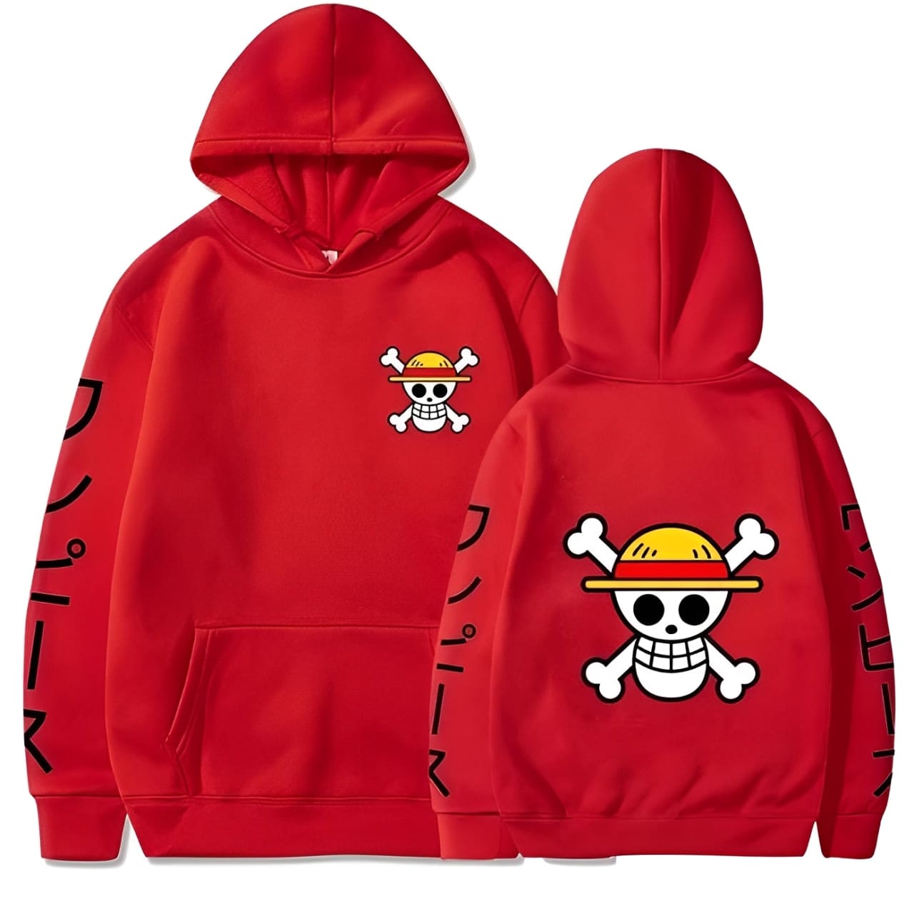 sweatshirt one piece hk double logo red