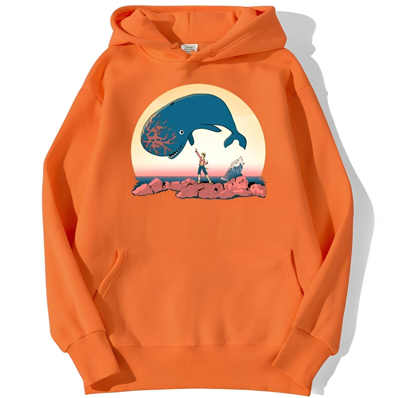 sweatshirt hoodie one piece laboon orange