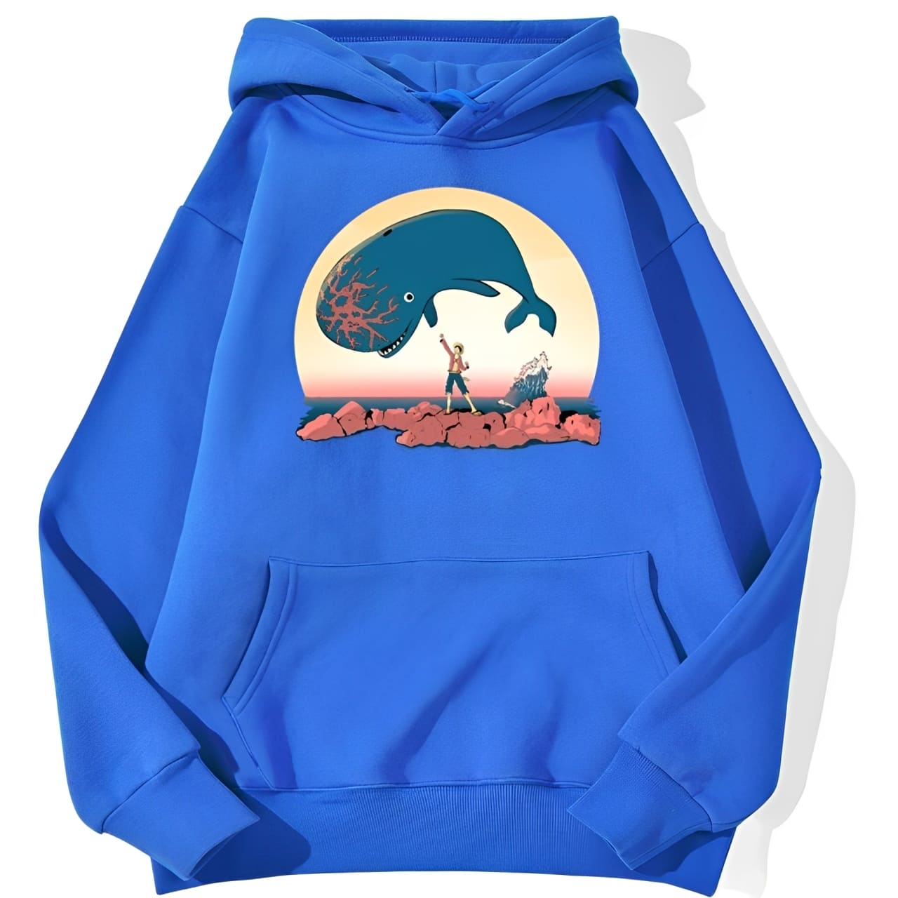 sweatshirt hoodie one piece laboon bleu